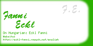 fanni eckl business card